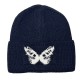 Cross-border autumn and winter Dong Jie-style butterfly beanie, versatile face-flattering small warm earmuffs for women, trendy beanie.