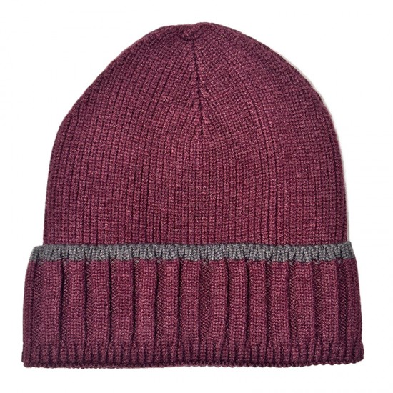 Cross-border autumn and winter solid-color cuffed warm knitted hat for men and women, European and American fashionable and versatile beanie hat Wholesale