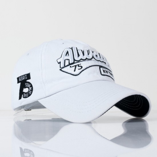 Cross-border washed cotton Amazon 3D embroidered cookies baseball caps, outdoor sports distressed lettering caps