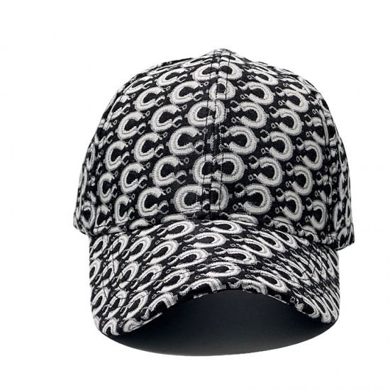 New cross-border printed fish scale plaid baseball caps, men's and women's sun protection, casual and versatile outdoor caps, wholesale.