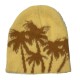 Cross-border Faux Mink Coconut Tree Knitted Beanie Hat, Autumn/Winter Women's Street Warm Earmuff Pullover Beanie, Trendy Men's