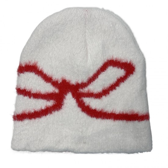 Cross-border foreign trade Amazon Xun Plush Beanie Hat, Bow Jacquard Plush Warm Winter Hat for Women (2024)