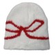 Cross-border foreign trade Amazon Xun Plush Beanie Hat, Bow Jacquard Plush Warm Winter Hat for Women (2024)