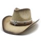 2024 Ethnic Style Horseback Riding Men's and Women's Retro Tibetan Rolled-Brimmed Western Cowboy Straw Hats with Sun Protection and Sun Visor 2024 Ethnic Style Horseback Riding Men's and Women's Retro Tibetan Rolled-Brimmed Western Cowboy Straw Hats with Sun Protection and Sun Visor