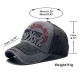 Cross-border distressed washed baseball cap with new lettering. York Retro Denim Patchwork Baseball Cap, Outdoor Sun Visor