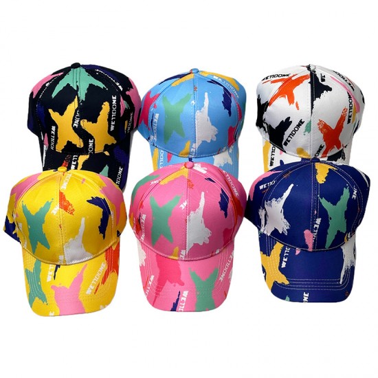 New cross-border graffiti baseball cap, Amazon hat, men's four-season tie-dye baseball cap, Korean style, versatile hat