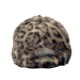 New plush leopard print warm baseball cap, Korean style, fashionable, versatile outdoor retro duck cap for women