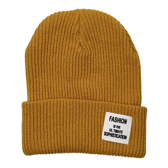 Cross-border foreign trade small cloth label beanie, fashionable European and American knitted hat, autumn and winter warm beanie for men and women.