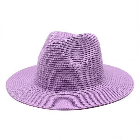 New summer unisex sun hat, fashionable, UV-resistant straw Panama hat, wholesale.