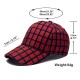 Foreign trade cross-border hat wholesale fashionable plaid baseball caps for women, outdoor sun protection, sun visor, hardtop baseball caps for men, casual wear.