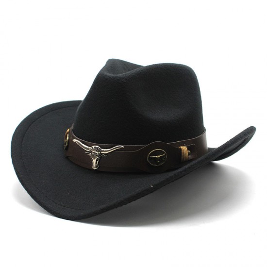 Amazon's best-selling topper, ethnic-style cowboy logo western cowboy hat, rolled brim, retro riding hat, woolen felt hat Amazon's best-selling topper, ethnic-style cowboy logo western cowboy hat, rolled brim, retro riding hat, woolen felt hat