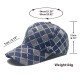 New Washed Denim Checkerboard Sequin Baseball Hat for Women: Casual and Versatile, Face-Showing, Small Sun Protection Baseball Hat