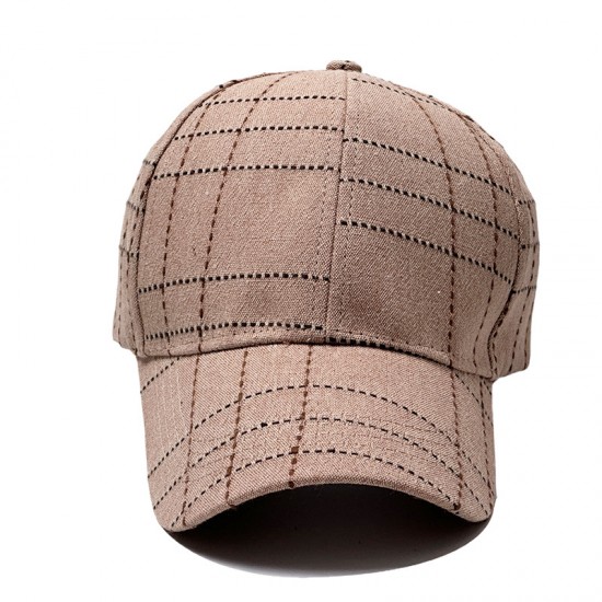 New cross-border plaid baseball caps, men's casual retro caps, spring and autumn, all-season caps, wholesale.