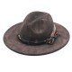 Cross-border European and American British-style hats, 9.5cm wide-brim woolen hats for men and women, autumn and winter warmth, suede jazz hats
