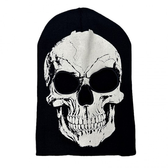 Cross-border new autumn and winter skull luminous knitted hat, Skull Skeleton Hat, Halloween pullover