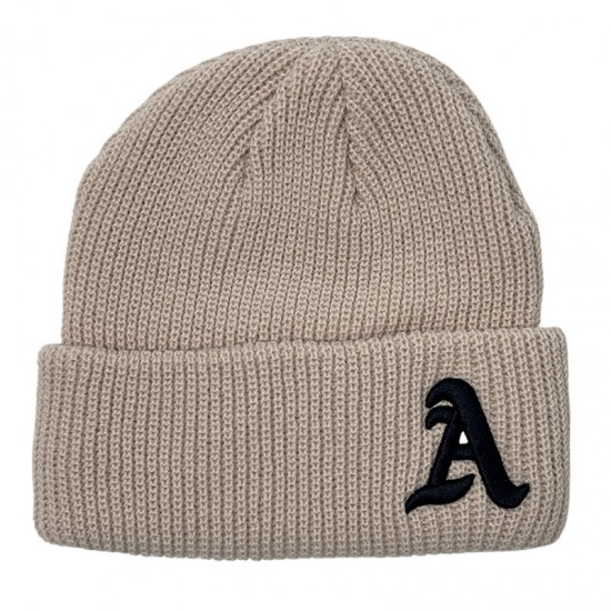 Cross-border letter-embroidered hat, a thick, warm pullover beanie for men and women in autumn and winter, a new style windproof beanie.