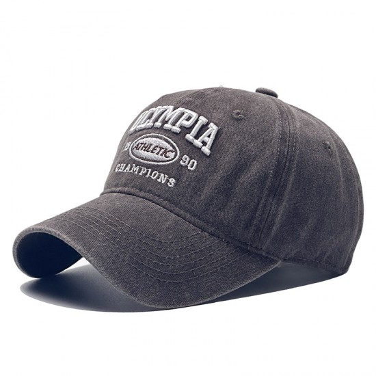 Men's vintage washed and distressed lettered baseball cap for women's outdoor travel, sun protection and sun visor for couples.