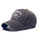 Men's vintage washed and distressed lettered baseball cap for women's outdoor travel, sun protection and sun visor for couples.
