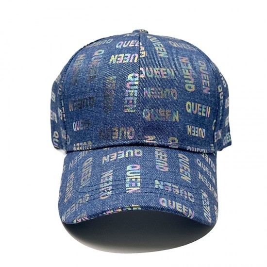 New personalized QUEEN hats for men and women, denim baseball caps, and versatile outdoor fashion caps.
