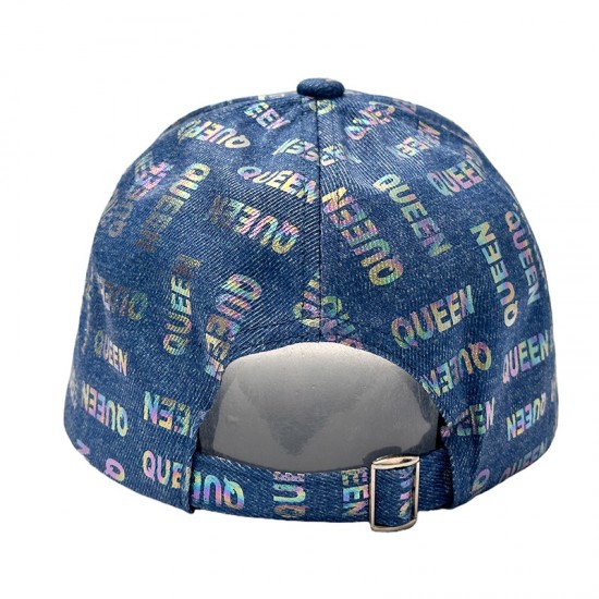 New personalized QUEEN hats for men and women, denim baseball caps, and versatile outdoor fashion caps.