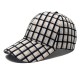 Foreign trade cross-border hat wholesale fashionable plaid baseball caps for women, outdoor sun protection, sun visor, hardtop baseball caps for men, casual wear.
