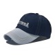 Cross-border Korean-style denim colorblock baseball cap for men, stylish and personalized letter-embroidered baseball cap for women, casual sun hat