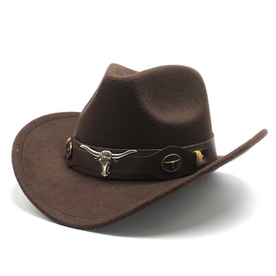 Amazon's best-selling topper, ethnic-style cowboy logo western cowboy hat, rolled brim, retro riding hat, woolen felt hat Amazon's best-selling topper, ethnic-style cowboy logo western cowboy hat, rolled brim, retro riding hat, woolen felt hat