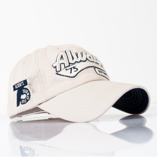 Cross-border washed cotton Amazon 3D embroidered cookies baseball caps, outdoor sports distressed lettering caps