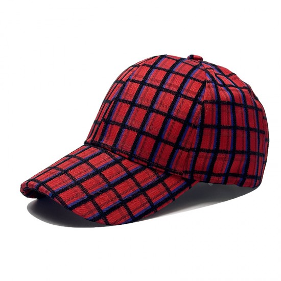 Foreign trade cross-border hat wholesale fashionable plaid baseball caps for women, outdoor sun protection, sun visor, hardtop baseball caps for men, casual wear.