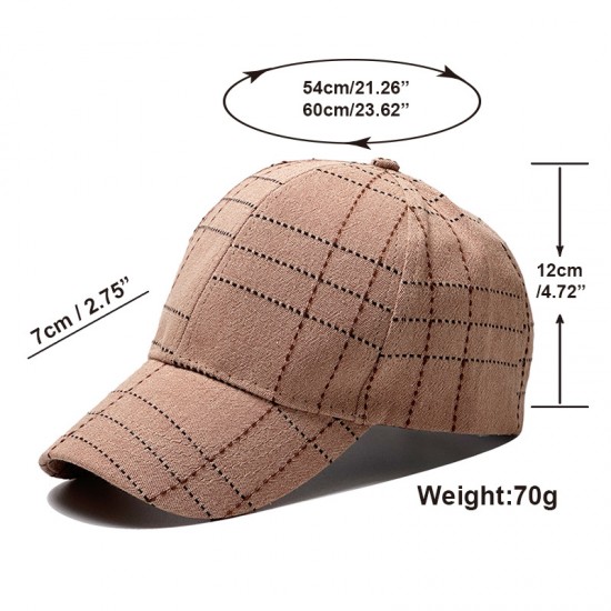 New cross-border plaid baseball caps, men's casual retro caps, spring and autumn, all-season caps, wholesale.