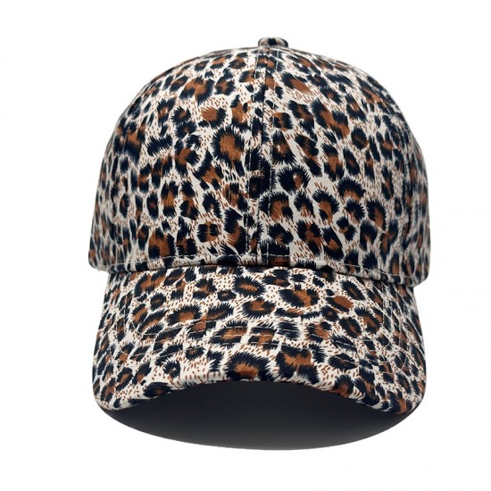 Cross-border Hats for Women: Spring/Summer Thin Leopard Print Baseball Hat, Casual and Versatile Baseball Hat, Personalized Hard Top Baseball Cap