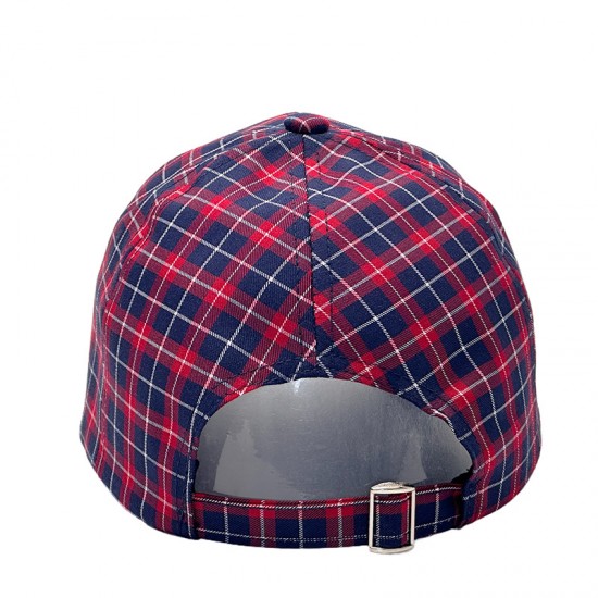 New cross-border plaid striped baseball caps, men's sun protection, sun visor hats, women's outdoor breathable couple's baseball caps.