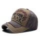 Cross-border distressed washed baseball cap with new lettering. York Retro Denim Patchwork Baseball Cap, Outdoor Sun Visor