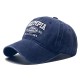 Men's vintage washed and distressed lettered baseball cap for women's outdoor travel, sun protection and sun visor for couples.