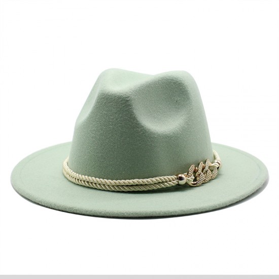 Cross-border church hat, woolen hat for men and women, British-style jazz hat, wide-brimmed hat for ladies, autumn/winter top hat
