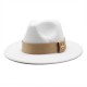 20 21 Autumn and Winter Wide-Brimmed Hats, Fashionable Wool Flat-Brimmed Men's and Women's Wool Panama Jazz Fedora 20 21 Autumn and Winter Wide-Brimmed Hats, Fashionable Wool Flat-Brimmed Men's and Women's Wool Panama Jazz Fedora