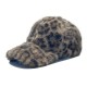 New plush leopard print warm baseball cap, Korean style, fashionable, versatile outdoor retro duck cap for women