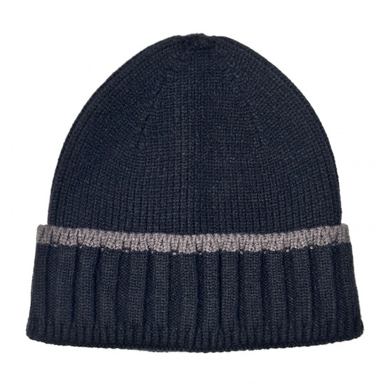 Cross-border autumn and winter solid-color cuffed warm knitted hat for men and women, European and American fashionable and versatile beanie hat Wholesale