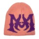 New Faux Mink Knitted Jacquard Hat, In Stock, Cross-border Bestseller Knitted Hat, European and American Trendy Hip-Hop Hat with Letters