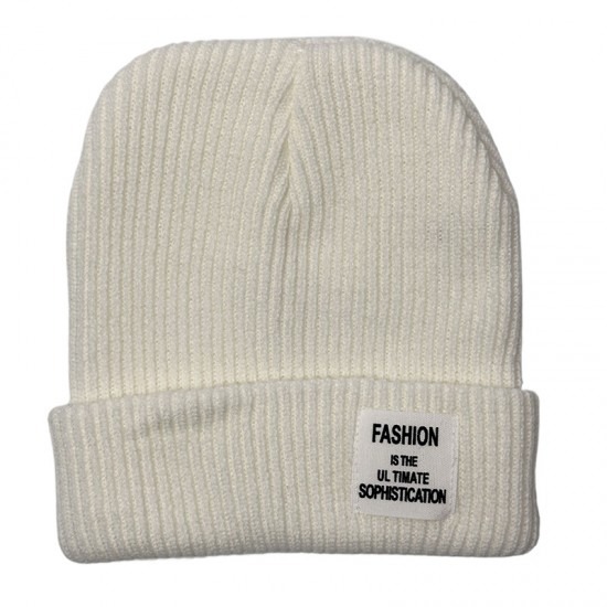 Cross-border foreign trade small cloth label beanie, fashionable European and American knitted hat, autumn and winter warm beanie for men and women.