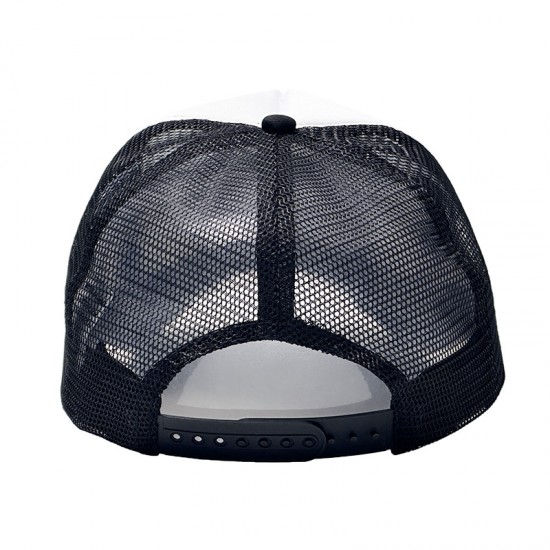 New summer caps for travel and vacation, featuring a hip-hop lettered coconut tree, curved brim, and a men's sun-visor mesh hat.