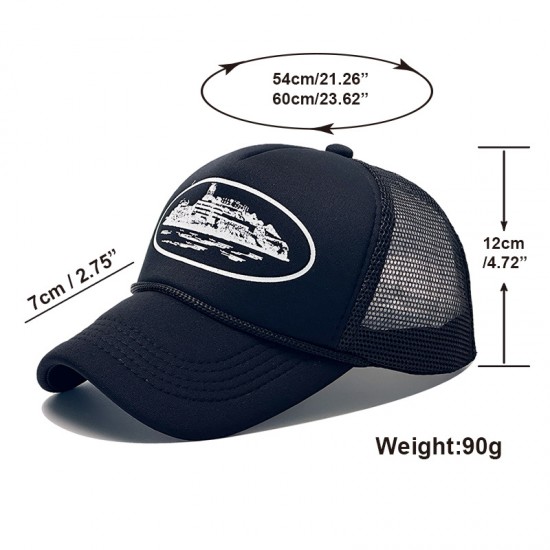 Cross-border European and American trendy mesh hats for men and women, trucker hats, summer fashion baseball caps, breathable baseball caps, and sun visors.